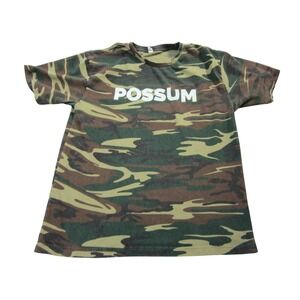 Possum George Jones Tour T Shirt Mens Large Country Music  Camo Short Sleeve Tee